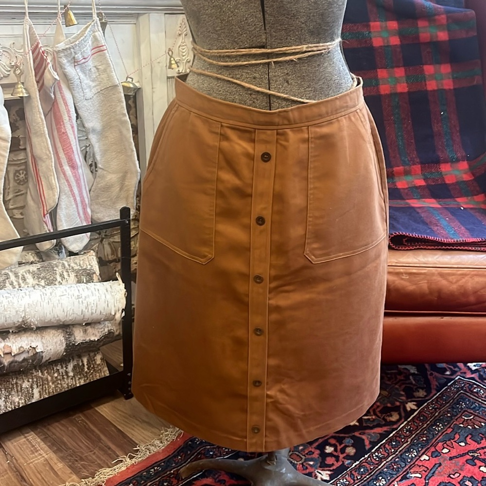 Vintage tan skirt - Picture 2 of 7